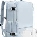 Beraliy 29L Travel Backpack Women, Airline Approved Backpack, Carry On luggage, 17.3 inch Laptop Backpack, Waterproof Business Hiking Weekend Bag, Light-blue (X-Large)