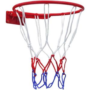 Indoor Mini Basketball Hoop - Spring Shock Absorption Plastic Rim, 9.84 Inch (25cm) Diameter, Fits Size 3 Basketball, Shockproof Design (Red)