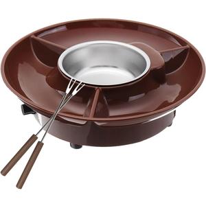 US Chocolate Fondue Pot Set Chocolate Melting Pot Electric Chocolate Fondue Maker with Serving Tray and Forks Detachable Chocolate Fondue Maker Reusable Chocolate and Cheese Fondue for Party Wedding