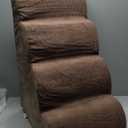 Dogs Steps for Bed, Dog Stairs for Small Dogs, 4-Step Dog Ramp for Bed, Couch, Sofa, and Chairs, Non-Slip Bottom Design, Cat Scratching, High Density Foam Portable Pet Step, Indoor, Coffee