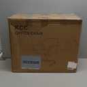 KCC Faux Fur Vanity Makeup Desk Chair, Comfy Fluffy Swivel Modern Leisure Armchair with Wheels, Upholstered Fuzzy Height Adjustable for Teens Women Girls Elegant Home Office (White+plush)