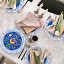 QZYL 50 Pieces Seder Plates for Passover, 9 Inch Disposable Passover Seder Plate, Renaissance Design Pesach Plates for Passover Foods, Deluxe Quality Seder Passover Plates for Passover Decorations