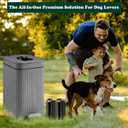 Dog Poop Trash Can Outside, 5L/1.3 Gal Pet Poop Bucket with Lid, Foot Pedal, Dog Waste Container with 40 Bags, Lid Soft Close for Pet, Grey
