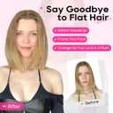 REECHO Clip in Hair Volumizer, 4PCS 12 inch Short Thick Clip in Hairpieces Adding Extra Volume Hair Extensions for Women - Chocolate Brown