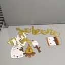 It's S'more Fun to Be One - Camping Themed 1st Birthday Banner, S'mores Banner for Baby Boy and Girl, One Happy Camper, Outdoor Camping Decorations (Gold Glitter)