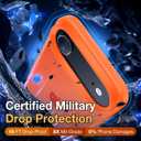 3 in 1 for iPhone Air Phone Case,1X Screen Protector +1X Camera Lens,Shockproof for iPhone Air Case, Military Grade Drop Protection, Protective Hard Back Slim Translucent Case,Orange