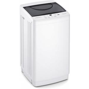 DUMOS 7.7 lbs Compact Washer, 1.06 cu. ft. Full-Automatic Laundry Machine with 10 Wash Programs, Delay Start & Stainless Steel Tub, Portable Washing Machine for Home Dorm Apartment, White
