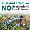 2 Pack Mole Traps,Galvanized Steel Scissor Trap,Reusable Mole Trap Killer,Easy Set Mole Eliminator Trap for Lawns