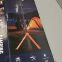 Rechargeable Camping Light with Stand 7ft Max Height, 15000mAh Portable Cordless LED Work Light, 5500 Lumen 6500/4500/3500K Dimmable Emergency Flashlight with Detachable Tripod, Orange