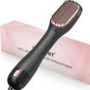 Hair Dryer Brush Blow Dryer Brush Straightener, 4-in-1 Professional 1200W Ionic Hot Air Brush Styler with Ceramic & Tourmaline Technology, One Step Hair Dryer & Styler Volumizer for All Hair Types (Black)