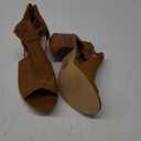 LAICIGO Womens Peep Toe Heels Chunky Heel Booties Open Toe Booty Cutout Dress Shoes with Back Zipper, Size 10