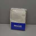 MIULEE Linen Textured 100% Blackout Curtains for Bedroom 84 Inches Long Ivory Thermal Insulated Black Out Curtains Curtains/Draperies with White Liner for Living Room/Nursery, Grommet Top, 2 Panels