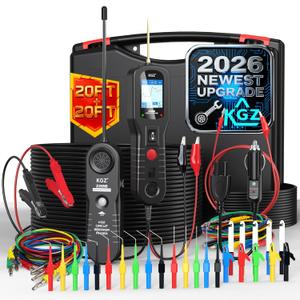 KGZ Z200 PRO Automotive Power Circuit Probe Tester with 30PCS Back Probe Kit, 12/24V Electrical Short/Open Circuit Finder, AC/DC Voltage Test & Component Activation, 40Ft Cable