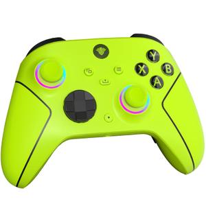 SZDILONG 2.4GHz Wireless Controller for Xbox Controller, Xbox One Series X|S Consoles, PC Windows, Steam, with 7 Colors RGB Light/1000mAh Battery/Programmable/Turbo, Dual Vibration/3.5mm Audio Jack (Yellow)