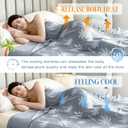 OMERAI Cooling Blanket for Hot Sleepers Throw, Breathable Summer Blanket Coconut Trees Cool Blankets for Sleeping Lightweight Cooling Blankets for Night Sweats Summer Throw Blankets, 50"x70" Gray (Darkgrey)