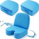 Yerliker 2 Pcs Foldable Hot Tub Booster Seat for Adults, Adjustable 2 Heights up to 6.3" Weighted Bath Seat with Non-slip Bottom 3D Air Mesh Hot Tub Accessories Quick Dry for Pool Spa Bathtub Swimming