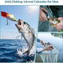2025 Fishing Advent Calendar for Men-24 Days of valentines day gifts for him - valentines day gifts for Fishing Lovers (Blue)