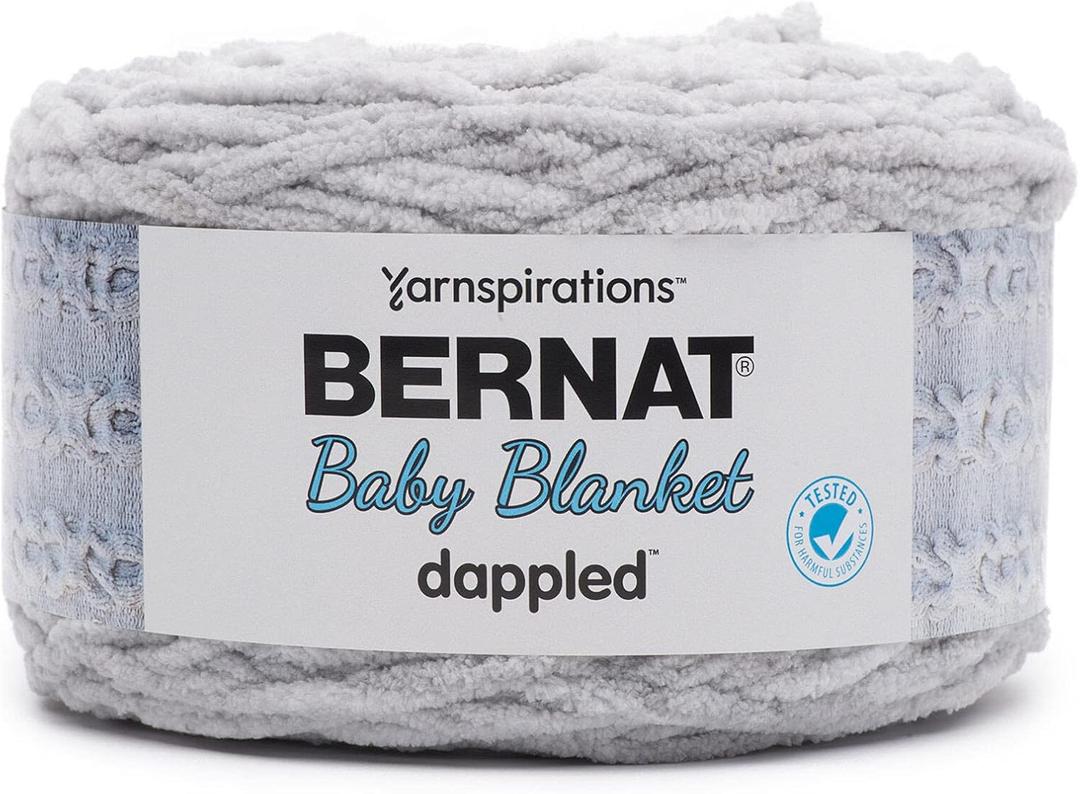Bernat Baby Blanket Dappled Skipping Stone Yarn - Ball of 300g/10.5oz - Polyester - 6 Super Bulky - 220 Yards - Knitting/Crochet