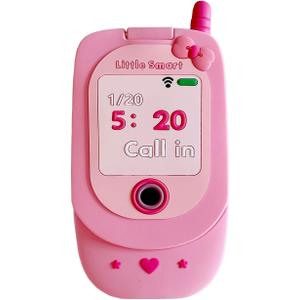 Mirror Case Compatible with iPhone 14 Pro MaxCute Kawaii 3D Cartoon Retro Phone Cover Fun Soft Rubber Shockproof Protector for Women Girls-Flip Pink