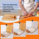 Premium Wooden Tortilla Press, Tortilla Press 10 Inch, Tortilla Maker With 50 Pieces Parchment Paper For Tortillas Roti Burrito, Mexican Tacos, Patacones Square