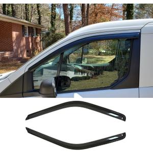 92676 Side Window Visor Wind Vent Deflector for 2014-2024 ford Transit,2pcs Outside Mount Tape-On Nice Looking Shade Sun Rain Guards Set