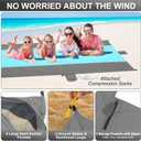 ACH Beach Blanket Waterproof Sandproof Extra Large Beach Mat Oversized 120"108" Portable Lightweight Outdoor Family Mat for Indoor Outside Picnic Camping Hiking Travel