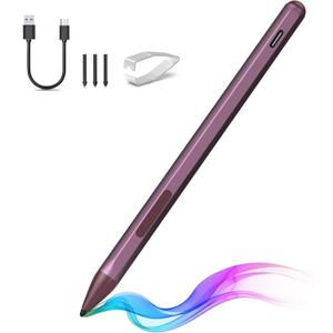 Stylus Pen for ASUS Transformer/Mini/ASUS Zenbook Flip/Pro/ASUS Vivobook Flip/Pro/Duo/ASUS Notebook, Rechargeable MPP 2.0 Tilt Active Pen with 4096 Pressure Sensitivity, Tpye-c Charge, Red