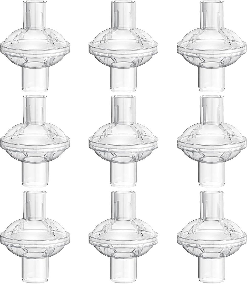 9-pack CPAP Inline Filter, Universal Inline CPAP Filter Compatible with BiPAP Machines ResMed,Dreamstation Standard, Any CACP Machine Size 22mm and 25mm Tube