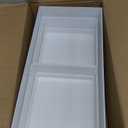 Large Buffet Risers Set of 5, 16"x8"x5" Display Stands, White Acrylic Food Risers for Party, Dessert Table, and Catering, Nesting and Stackable Display Risers