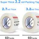 JARLINK Clear Packing Tape (18 Rolls), Heavy Duty Packaging Tape for Shipping Packaging Moving Sealing, 3.2mil Thick, 1.88 inches Wide, 60 Yards Per Roll, 1080 Total Yards