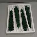 4 Pcs Christmas Tree-Shaped Flameless Taper Candles with Remote and Timer, 9.8'' Real Wax LED Window Candlesticks, 3D Flame Wick Battery Operated Christmas Tree Candles for Holiday Decoration (Green)