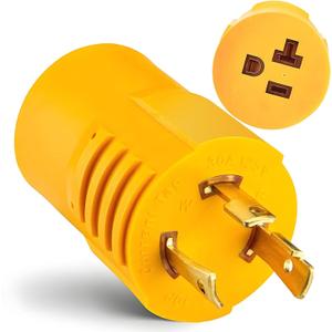 30 Amp to 110 Adapter for Shore Power,NEMA L5-30P Twist Lock to 15/20 Amp Marine & RV Adapter,30A 125V Converts to Household 15A/20A 120V for Generator, Boats, Camper & Home