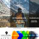 Polarized Sports Sunglasses for Men Women,UV400 Protection Sunglass for Running Cycling Fishing Hiking TR90 (Green)