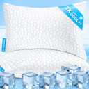 Cooling Pillows King Size Set of 2, Firm Shredded Memory Foam Pillows for Side Back Stomach Sleepers, Two-Sided Cool Neck Pillow for Neck Shoulder Pain, Luxury Gel Cold Bed Pillow for Hot Sleepers (Original White (Icy))