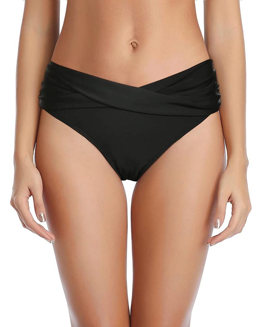 Tempt Me Women Twist Bikini Bottom Moderate High Cut Bathing Suit Bottoms Ruched Swimsuit Bottom Size XL