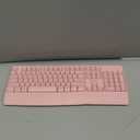 MEETION Wireless Keyboard and Mouse, Full-Sized Cordless Keyboard with Wrist Rest, 3 DPI Adjustable Mouse, Keyboard and Mouse Set with 2.4GHz USB Receiver, for PC/Computer/Laptop/Windows/Mac, Pink