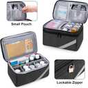 Trunab Medicine Storage and Organizer Bag Empty, Pill Bottle Organizer with Portable Small Pouch, Home First Aid Box for Emergency Medication, Supplements or Medical Kits (Bag Only)(Patent Design)