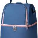 NCVI Breastmilk Cooler Bag, Breast Pump Bag with 2 Ice Pack Fits 6 Bottles, Double Layer Breast Milk Cooler Travel Bag Baby Bottle, for Travel, Nursing Mom Daycare, Work, Picnic (SkyBlue)