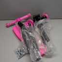 Kick Scooters for Kids 5-7 8-12,Lean to Steer,Three Wheeled Light Up,28"-32" Adjustable Handlebar,Widen Anti-Slip Deck,Floor Push Scooter for Boys Girls Ages 6-12 3-4 Old,Foldable for Travel (Pink)