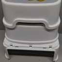 Toddler Step Stool,2 Step Stools for Kids with Anti-Slip Surface and Rubber Bottom, Kids Step Stool Poop Stool for Toilet Potty Training, Bathroom, Kitchen(Include 2 Ducks) (Gray)