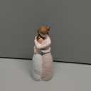 Mother Daughter Hug Figurine  Handcrafted Resin Collectible Figurines Home Decor, Sentimental Gift for Mom Birthday, Mothers Day, Thanksgiving, Christmas, Pink