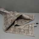 2×3 Foldable Machine Washable Living Room Area Rug, Machine Washable Anti-Slip Retro Rug, Low-Down Lightweight Chenille Printed Rug, Bedroom, Dining Room