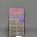 BTArtbox Press On Nails Oval  Soft Gel Press on Nails Oval Nails Fake Nail with Nail Glue, Fit Perfectly, Reusable Glue On Nails in 16 Sizes, Taro Milkshake