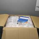 Modern Abstract 2x3 Area Rug Non Slip Non Shedding Low Pile Stain Resistant Rug for Entryway Kitchen Bedroom,Blue/Grey