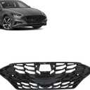 SecosAutoparts Upper Grille Grill W/Sensor Hole Honeycomb Front Compatible with Hyundai Sonata 2020 2021 2022 2023 Replace# 86350-L0700, 86351-L0400