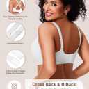 Women Wireless Jelly Bras Seamless Comfort Push Up No Underwire Support Bralette Full Coverage Everyday Bra (M)