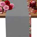 Valentines Table Runner Red Pink Roses Flowers Valentines Table Runner 13x36 inch Leaf Floral Vintage Table Cloth Runner for Kitchen Dining Table Decorations (Beige)