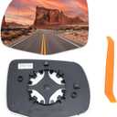 Left Driver Side Heated Mirror Glass Compatible with 2016-2022 Honda Pilot 2017-2024 Ridgeline 2019-2024 Passport Left Side LH Rear View Mirrors Replacement with Backing Plate