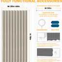 AJAZZ Blackout Door Curtains with Curtain Rods Included Magnetic Door Curtain Blackout Curtains for Bedroom, Doorway Curtain Sets (1 Pack, 44 W x 78 L, Cream White)