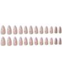 French Tip Press on Nails Long Fake Nails White Tips False Nails Full Cover Gradient Wearable Nails Reusable Glue on Nails Ballet Nails for Women and Girls Daily Wear Nails Decoration 24Pcs